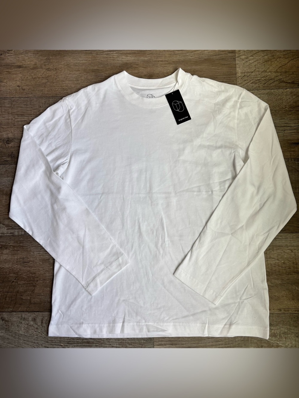 Original Use Men’s Cotton Relaxed fit Plain long sleeve shirt in white